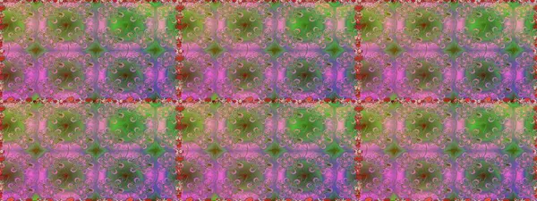 Raster illüstrasyonu. Yumuşak, yeşil renkli bahar çiçekleri. Patlayan çiçekler soyut olarak yerleştirilmiş. Raster deseni.