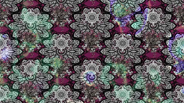 Çizim çiçek deseni duvar kâğıdı olarak kullanılabilir. Gri renkli çiçekler. Raster illüstrasyonu.