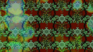 Şirin çiçekler. Çizgi çizimi kalıbı. Raster Moda kumaş deseni.