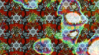 Parlak çiçekli kolaj çiçekleri kahverengi. Çiçekli zambakların eskiz geçmişi. Çiçek tasarımı için inanılmaz kolaj cennet tarzı..