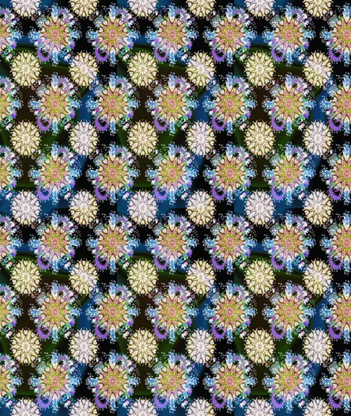 Raster stili kumaş deseni. Çiçekler suluboya desensiz.