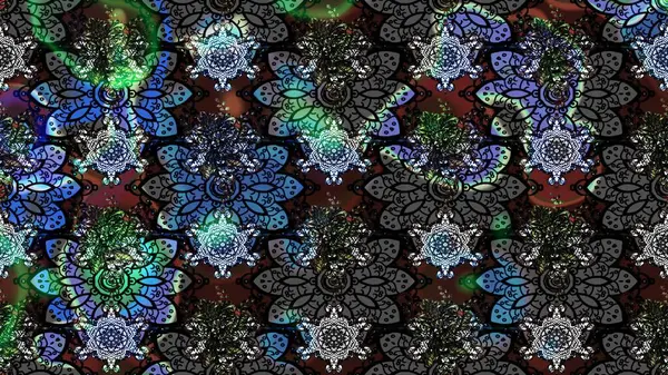 Küçük çiçekli basit bir çiçek çizimi. Siyah renkte sevimli çiçekler. Moda baskısı, albüm, ambalaj kağıdı ve duvar kağıdı için zarif dekoratif süslemeler. Raster illüstrasyonu.