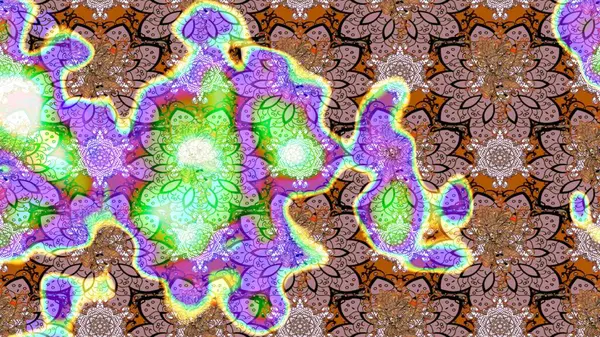 Raster illüstrasyonundaki çiçek desenli çizim. Tarafsız renklerde çiçekler. Renkli Bahar Teması eskiz kalıbı. Düz Çiçek Elementleri Tasarımı.