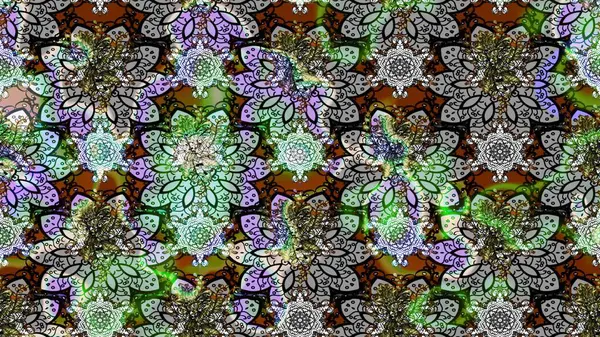 Gri renkli güzel çiçekli eskiz deseni, suluboya çiçek deseni, duvar kağıdı, kart ya da kumaş için fayanslı. Raster..