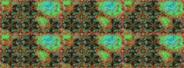 Kusursuz altın desen. Çiçek desenli altın metal. Altın elementli yeşil renkler. Raster altın çiçek süsü brokar kumaş ve cam desenli..