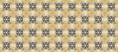 Barok tarzında altın çiçekli süs. Bej, nötr ve gri renklerde altın element. Doku arka planında altın duvar kâğıdı. Damask kusursuz yinelenen arkaplan.