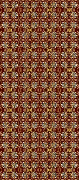 Kahverengi, bej ve kırmızı renklerde altın desenli altın elementler. Süslü raster dekorasyonu. Barok tarzında duvar kağıdı tasarımı için kusursuz damaske deseni arkaplanı.