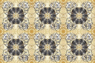 Altın elementli bej, gri ve nötr renkler. Kusursuz altın desen. Raster altın çiçek süsü brokar kumaş ve cam desenli. Çiçek desenli altın metal..