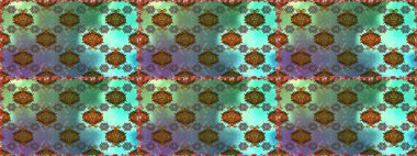 Raster illüstrasyonu. Yeşil renklerde. Raster deseni. Küçük çiçekteki sevimli çiçek deseni. Soyut çiçek pürüzsüz desen arkaplanı.