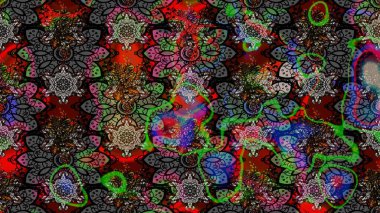 Taslak dekoratif arka plan, çiçek mandala. Çiçek. Raster illüstrasyonu. Siyah renklerde.