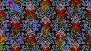 Çiçek buketleriyle klasik bir eskiz şekli. Raster illüstrasyonu. Siyah renklerde.