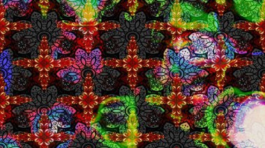 Sketch Floral Pattern in Raster illustration. Fancy fabric pattern. Colour Spring Theme sketch pattern Background. Flat Flower Elements Design.