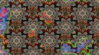 Raster düz çiçek çizim deseni. Hediye ambalaj kağıdı, tebrik kartları, posterler ve pankart tasarımı. Gri renkli çiçekler.