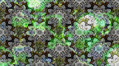 Çiçekli karalama şeklinde Raster çiçek deseni. Yumuşak, bahar çiçekli arka plan. Gri renkli çiçekler.