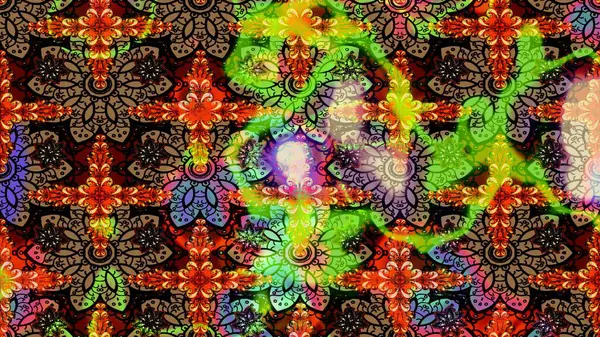 Raster illüstrasyonundaki çiçek desenli çizim. Güzel kumaş deseni. Renkli Bahar Teması eskiz kalıbı. Düz Çiçek Elementleri Tasarımı.