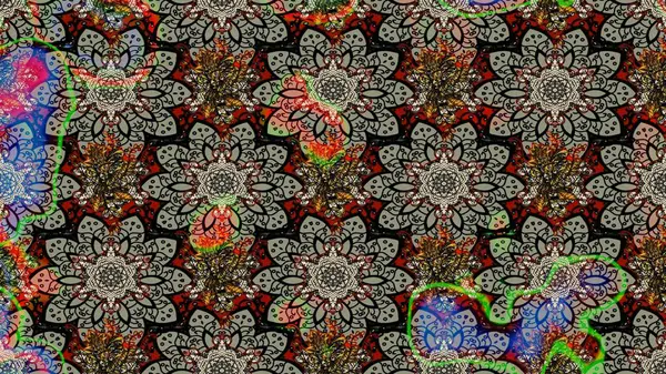 Raster düz çiçek çizim deseni. Hediye ambalaj kağıdı, tebrik kartları, posterler ve pankart tasarımı. Gri renkli çiçekler.