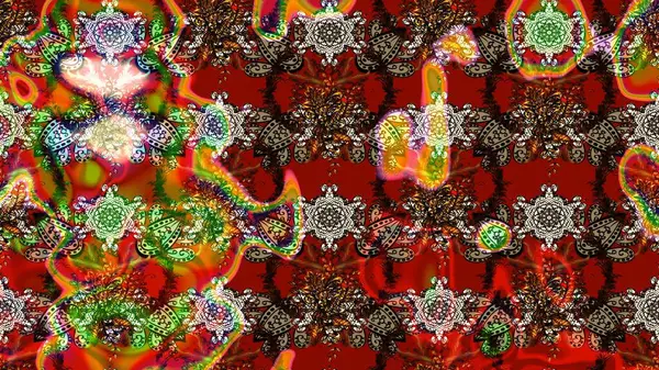 Küçük çiçekteki sevimli çiçek deseni. Raster deseni. Kibarca, kırmızı renkte yaz çiçekleri. Raster illüstrasyonu.