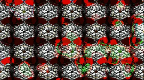 Raster Illustrasyon 'daki Çiçek Deseni' nin son moda çizimi. Siyah renkli çiçekler. Renkli Yaz Temalı eskiz kalıbı. Düz Çiçek Elementleri Tasarımı.