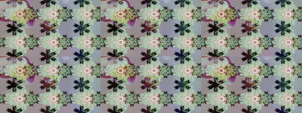 Sevimli çiçek raster deseni. Renkli Yaz Temalı eskiz kalıbı. Modaya uygun kumaş deseni. Düz Çiçek Elementleri Tasarımı.