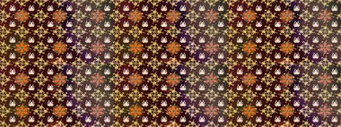 Düz Çiçek Elementleri Tasarımı. Kahverengi ve bej renkli çiçekler. Çiçek desenli eskiz, yaz çiçekleri. Renkli Bahar Teması çizim şablonu.