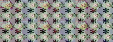 Sevimli çiçek raster deseni. Renkli Yaz Temalı eskiz kalıbı. Modaya uygun kumaş deseni. Düz Çiçek Elementleri Tasarımı.