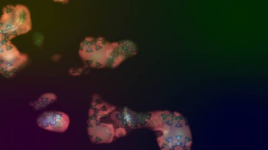 Çiçekli karalama şeklinde Raster çiçek deseni. Yumuşak, yaz çiçekli arka plan. Gri renkli çiçekler.