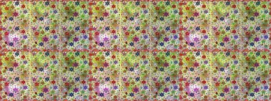 Raster illüstrasyonunda kusursuz çiçek deseni. Tarafsız ve bej renkli çiçekler.