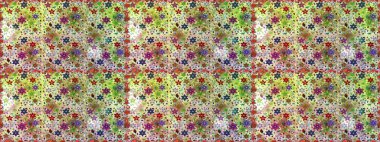 Raster illüstrasyonu. Tarafsız ve bej renklerde Asya tekstili. Kusursuz çiçek deseni.