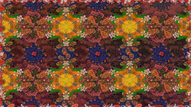 Kahverengi ve turuncu renkli çiçekler. Çiçekli karalama şeklinde Raster çiçek deseni. Nazikçe, güzel çiçek arkaplanı..