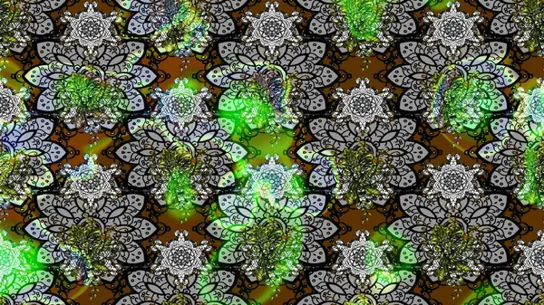 Fantezi çiçekli eskiz deseni, doğal duvar kağıdı, çiçek desenli kıvrım çizimi. Paisley el çizimi elementler. Ev dekoru.