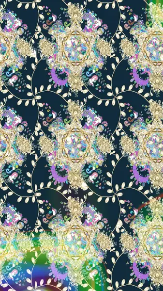 Gömlek baskısı için çiçek boyası. Çiçek desenli eskiz. Mavi renkte çiçekler.