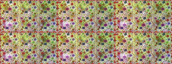 Raster illüstrasyonunda kusursuz çiçek deseni. Tarafsız ve bej renkli çiçekler.