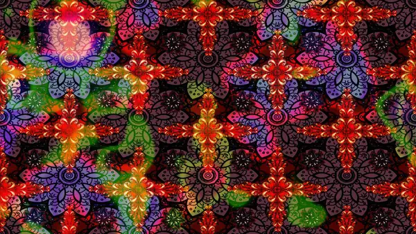 Eski usul küçük çiçekli şirin bir eskiz deseni. Moda arka planında parlak buketler. Kumaş, duvar kağıdı ve kağıt üzerine baskı yapmak için gelişen arka plan. Raster illüstrasyonu.