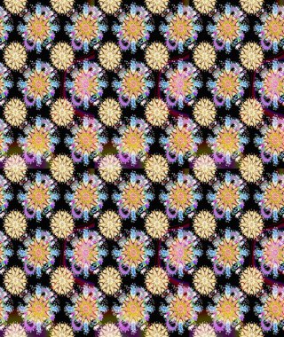 Siyah ve bej renkli çiçek buketi suluboya. Düz Çiçek Elementleri Tasarımı. Raster illüstrasyonu. Renkli Bahar Teması Kusursuz Arkaplan.