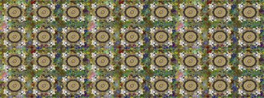 Klasik çiçek dokusu. Altın şablon. Kart, duvar kağıdı, ambalaj ve tekstil için klasik tasarım. Kusursuz desenli altın elementler. Gri renkli Royal retro. Raster illüstrasyonu.