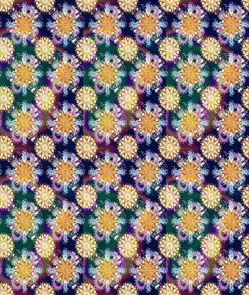 Küçük renkli çiçekler. Motley illüstrasyonu. Moda baskıları için zarif bir şablon. Çiçekli bahar çiçekleri. Küçük çiçekte güzel bir desen. Kusursuz..