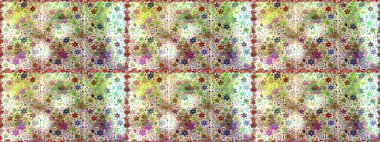 Kumaş, tekstil, duvar kağıdı baskısı için. Tomurcukları çiçek olan sevimli bir çiçek deseni. Raster. Kusursuz bir geçmişi var. Raster illüstrasyonu. Antika retro tarzı.