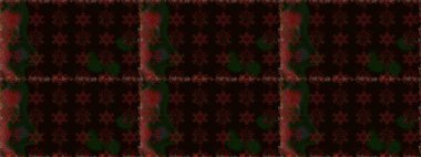 Çiçekli, suluboya desenli kusursuz çiçek deseni. Düz Çiçek Elementleri Tasarım Raster illüstrasyonu. Siyah ve kahverengi renkte çiçekler. Renkli Bahar Teması: Kusursuz Arkaplan.