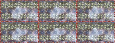 Suluboya kusursuz desen. Dekorasyon ve tasarım için güzel bir desen. Moda baskısı. Çiçeğin suluboya çizimlerinin mükemmel deseni. Eski model. Raster illüstrasyonu.