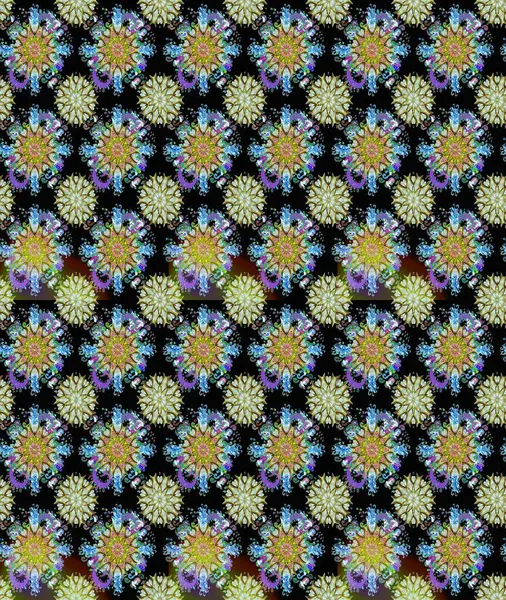 Küçük ölçekli çiçek basit şirin desende. Üretim, duvar kağıdı, baskı, hediye paketi ve scrapbooking Tekstil veya kitap için çiçek sorunsuz arka plan kapsar. Raster illüstrasyon.