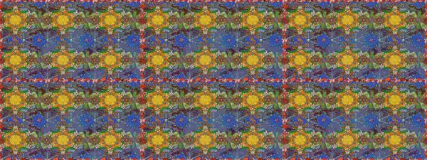 Çiçek deseni. Kahverengi ve yeşil renklerde çiçeksiz. Şatafatlı bahar bahçesi dokusu. Raster illüstrasyonu. Kahverengi ve yeşil renkte çiçekler.