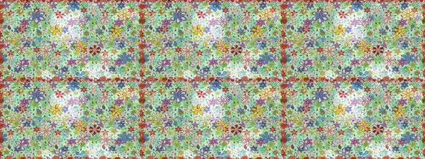 Çiçekli, suluboya desenli kusursuz çiçek deseni. Düz Çiçek Elementleri Tasarım Raster illüstrasyonu. Tarafsız ve yeşil renkte çiçekler. Renkli Bahar Temalı Düz Arkaplan.