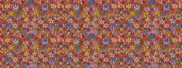 Kahverengi ve kırmızı renkte çiçekler. Çiçekli karalama şeklinde Raster çiçek deseni. Nazik, narin çiçek arkaplanı.