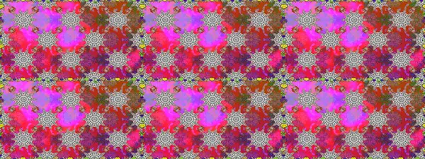 Kusursuz çiçek deseni. Asya tekstil tarzında. Raster illüstrasyonu. Raster illüstrasyonu. Gri ve kırmızı renkte çiçekler.