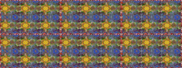 Raster dikişsiz çiçek deseni. Vadinin çiçekleri kahverengi ve yeşil renklerde.