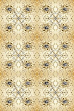 Barok tarzında kusursuz bir doğulu süsü. Bej, nötr ve kahverengi altın elementli geleneksel altın sarısı desen.