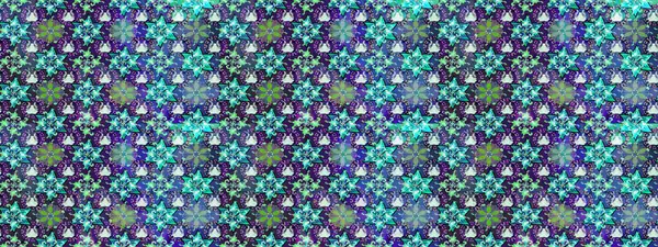 Raster illüstrasyonu. Şirin çiçekli eskiz deseni ve mavi ve mor renkli yapraklar, suluboya çiçek deseni, duvar kağıdı, kart veya kumaş için fayanslı.