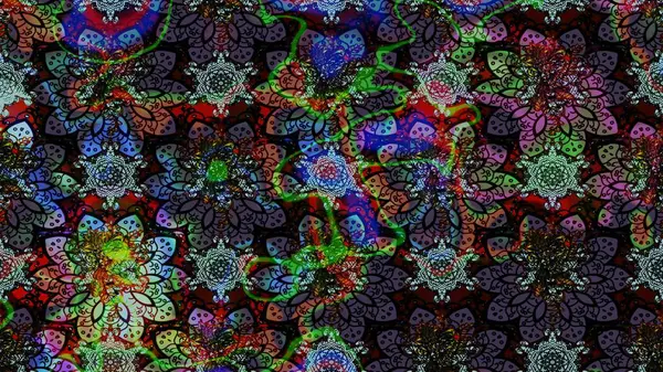 Soyut etnik raster çizim kalıbı. Kabile sanatı boho baskısı, klasik çiçek arkaplanı. Arkaplan dokusu, duvar kağıdı, siyah renkli çiçek teması.