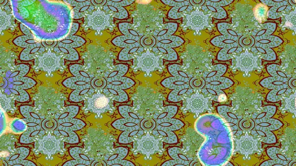 Yeşil renkli şirin çiçek deseni. Raster Modaya uygun kumaş deseni. Renkli Bahar Teması eskiz kalıbı. Düz Çiçek Elementleri Tasarımı.