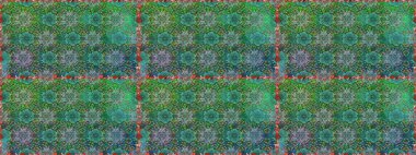 Yeşil renklerde. Raster illüstrasyonu. Yeşil renkte yeşil papatya deseni.